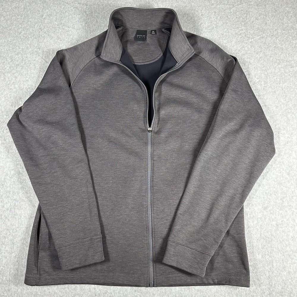 Dunning‎ Golf Men's Full Zip Soft Shell Fleece Lined Jacket XXL Dark Gray